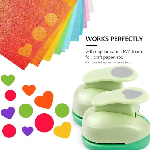 UCEC Heart Cutter 3 Pcs 1+5/8+3/8 Inch Hole Punch Heart Shapes Craft Punch - color: heart, size: 3pack, 3/8+5/8+1in