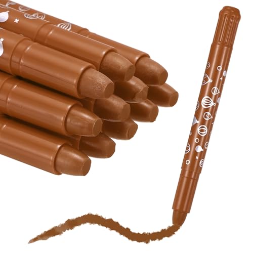 MECCANIXITY Twist Crayons, Twist Crayons Gel Watercolor Set Washable Silky Smooth for Arts Drawing DIY Craft Project Coloring Supplies Gift(Brown, Pack of 11) - color: Brown
