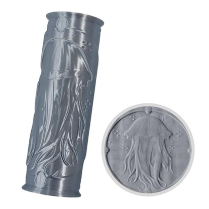 Pottery Clay Jellyfish Texture Roller | Polymer Molding Art Hand Rollers Tools,Embossing Pattern Rolling Pins for DIY Crafts Making,4.1 Inches,Jellyfish,1 Piece - color: Jellyfish