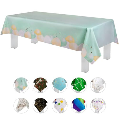 Grandipity Party Balloon Birthday 6 Pack Premium Disposable Plastic Tablecloth 54 Inch. x 108 Inch. Rectangle Table Cover - color: Balloons, size: 54" x 108" - 6 Pack