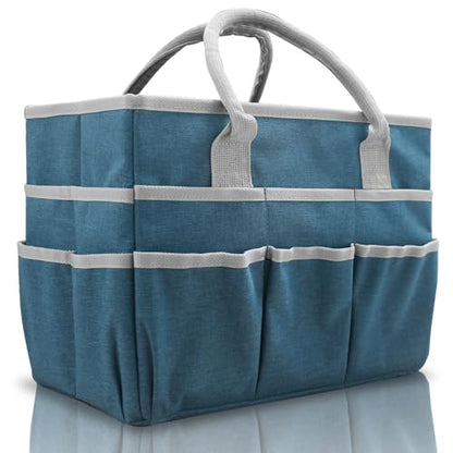 Cupohus Craft Organizer Tote Bag, Dark Green Sewing Bag for Art - color: DarkGreen