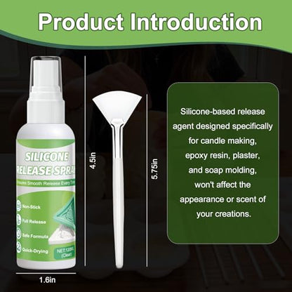 JAOJA Silicone Mold Release Spray for Candle Epoxy Resin, High Silicone Oil