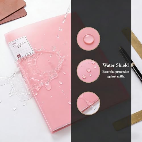 Huacan A3 Diamond Art Storage Book 30 Pages 60 Views Portfolio Presentations Folder Diamond Art Accessories - color: Pink