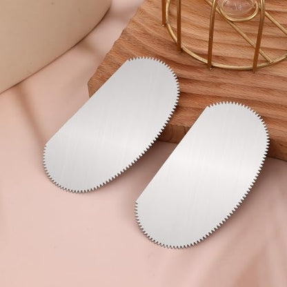 6Pcs Serrated Rib Tool for Pottery Stainless Steel Clay Scraper Metal Clay Ribs Steel Pottery Tools Cutter Crafts Tool Ceramics Sculpting Tools Kits for Texturing Artists Modeling Potter