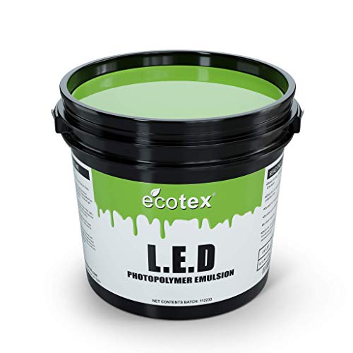 Ecotex® LED Green Pre-Sensitized Photo Emulsion - Silk Screen Emulsion, Gl | Premixed And Pre-Sensitized Photo Emulsion - No Diazo Needed, Ultra Durable, 12 Month Shelf Life, Made In The USA - Gallon - size: Gallon - 128 oz.