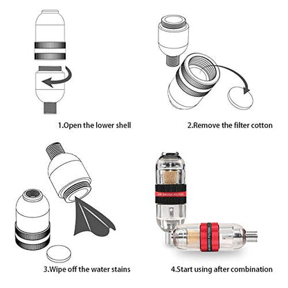 Airbrush In-Line Mini Air Filter, 1/8' Threads, Model SD-82-1