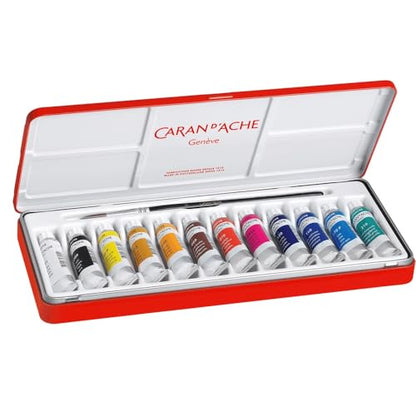 Caran D'Ache Paint Tubes, Gouache Studio, 12 Colors, Pack of 1
