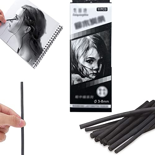 3-8mm Willow Charcoal Sticks for Sketching and Drawing Art Supplies for Professionals Students and Hobbyists