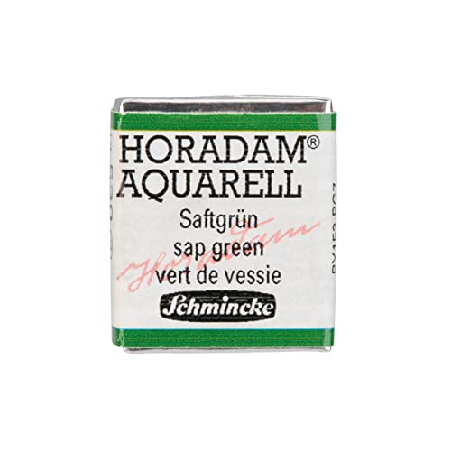 Schmincke - HORADAM® AQUARELL - Finest Artists' Watercolors, 530 Sap Green, 14 530 044, 1/2 pan - color: 530 Sap Green
