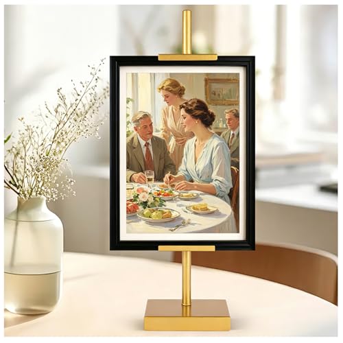 18'' Adjustable Tabletop Easel Stand, Gold Easel for Display - color: Gold, size: 18inch