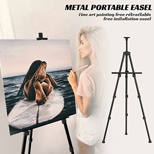 Easels for Painting Canvas, Aredy 66" Art Easel for Drawing, Portable Painting Easel Stand, Metal Table Top Easel (4 Pack) - style: 4 Pack