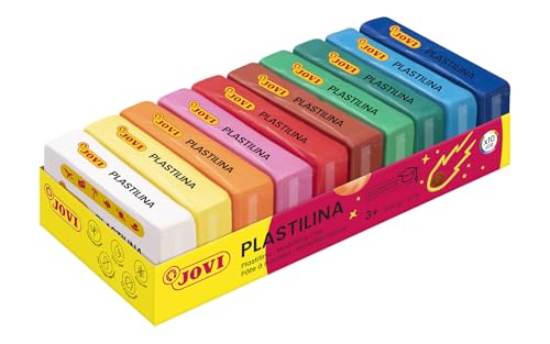 Jovi - Non-Hardening Modeling Clay, 10 Bars, Each 1.75oz, Total of 1.1 lb - color: Basic