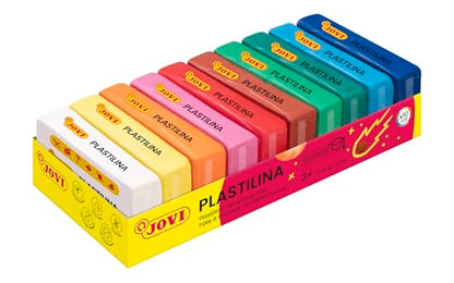 Jovi - Non-Hardening Modeling Clay, 10 Bars, Each 1.75oz, Total of 1.1 lb - color: Basic