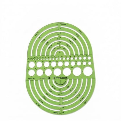 ALVIN Circle Radius Master Template TD1202, Template for Artists, Architects, Design and Drafting, 3/64th" to 7.5" scale - style: Circle Radius Master