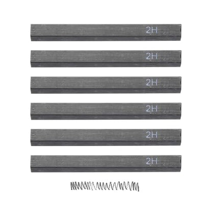 MECCANIXITY Compressed Charcoal Sticks, 2H Grade Square Vine Charcoal Sticks Set Art Supplies for Painting Drawing Sketching Shading Artists Beginners(Pack of 6) - style: 2H