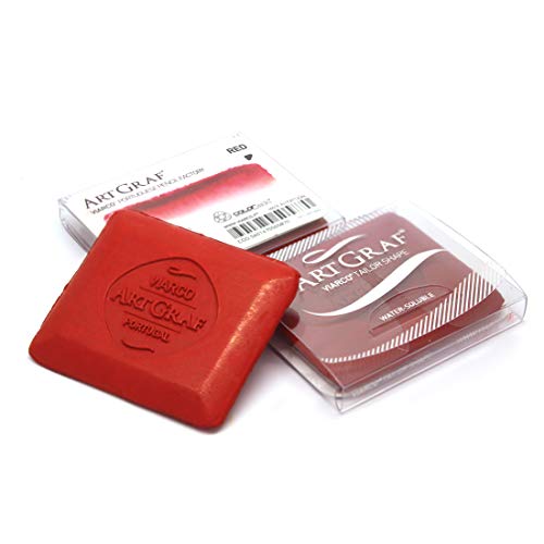 Art Graf Water-Soluble Tailors Chalk Square Disc, Red - color: Red