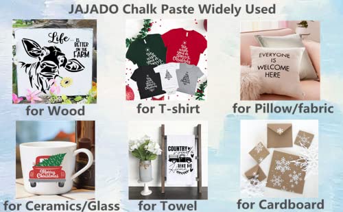 JAJADO 24 Pcs Chalk Paste and 2 Mini Squeegee, 10 ML Chalk Paste Paint Silk Screen Print DIY Tool for Stencil Transfers On Wood, T-Shirt, Cup, Gift Card, Home Art Craft Paste - color: 24 colors