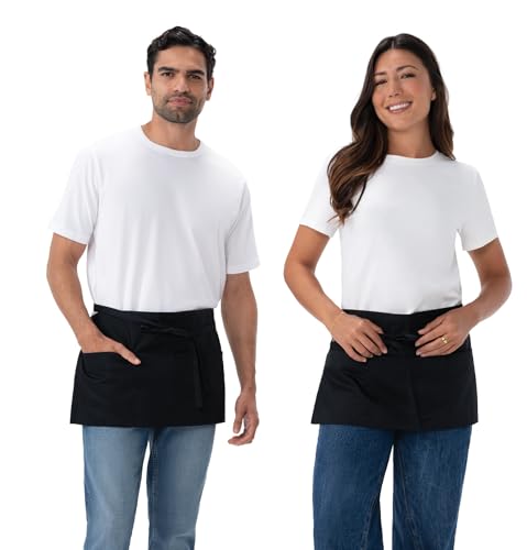 Chef Works Unisex Waitress Apron - color: Black (2 Pack)