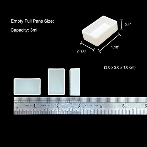 FCLUB Empty Watercolor Metal Palette with 28 Standard 3ml Full Pans | Travel, studio & plein air painting, For Artists, students & hobbyists, Smooth mixing surfaces, Portable metal palette - style: Tin Box with 28 Full Pans
