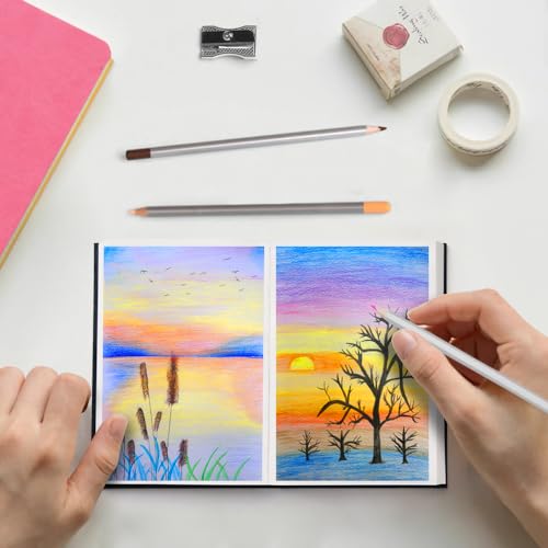 4x6" Mixed Media Sketchbook for Drawing,Hardcover Mix Media Art Sketchbook | 125GSM,100Sheets/200Pages, Hardcover Art Sketchbook for Dry Media,Painting,Drawing,Junk Journal Supplies - color: 6x4in-Black