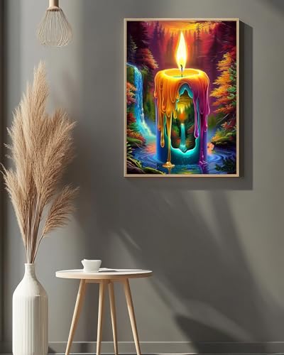 Candle Diamond Art Kits for Adults,Landscape Diamond Art 12X16 Inch - color: Landscape 05