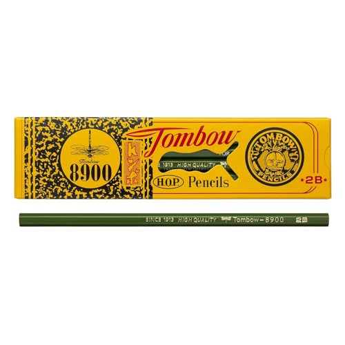 TOMBOW 51532 8900 Drawing Pencils, 2B, 12-Pack, Long Lasting Graphite Writing Pencils - style: 2B