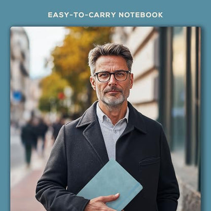 Beechmore Books A4 8.5x11 Mixed Media Sketchbook 160 GSM/98LB with Gift Box - color: Arctic Teal, size: A4 - 8.5" x 11.5" Large