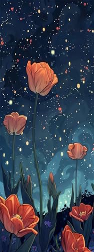 ZHUMUTO Large Diamond Painting Kits for Adults Starry Tulip Garden - color: LZMT048