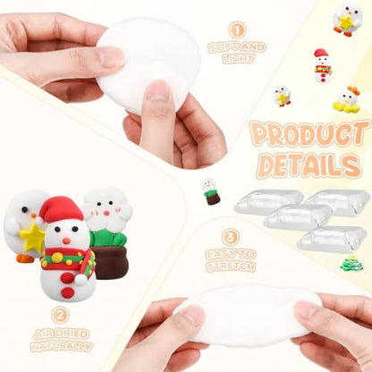 VioraWhite 216 Pcs 7.14 Lbs Air Dry Clay Bulk Ultra Light Modeling Clay for Kids DIY Magic Foam Gifts Safe and Non Toxic for Sculpting Boys Girls Kids School Birthday Gifts(White) - color: White