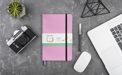 Hardcover Notebook Blank Journal Sketchbook for Drawing, Medium 5.5 by 8.4 Inch, 100 GSM Thick Paper (Pink, Plain) - color: Pink