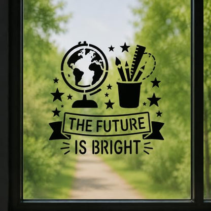 School Stencil Set – Back to School, Learn, Knowledge, Books, Graduation, Be Kind, Classroom Wall Art – DIY Painting, Craft Stencils