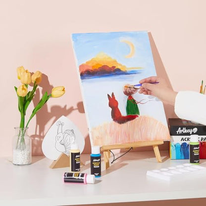 Artkey White Acrylic Paint - 2oz/59ml Acrylic Paints Professional Artists Painting Kit for Canvases Fabric Rock Leather Easter Egg Wood Ceramic Glass Art Craft Painting - color: White, style: Basics