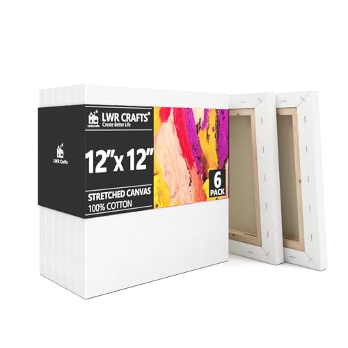 Stretched Canvas 12" X 12" Pack of 6 - size: 12"x12"x6
