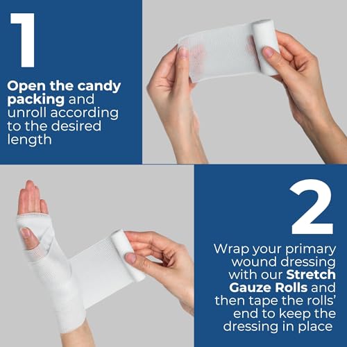 Gauze Rolls 3 inch 36 Rolls – Premium Quality Lint and Latex-Free Rolled Gauze 3 inches x 4.1 Yards - Conforming Stretch Bandages Designed for Effective Wound Care & Comfort - size: 3 Inch - 36 Rolls