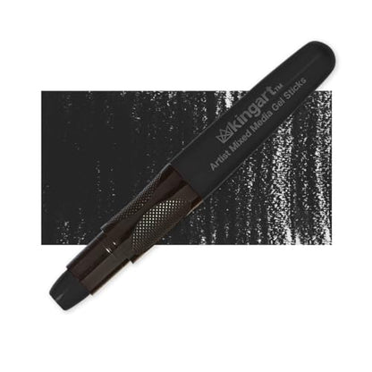 KINGART GS012-1 Mixed Media Gel Stick Crayon, Black | 1-Piece Artist Crayon: Brush on water for watercolor effects; odorless and non-toxic - color: Black