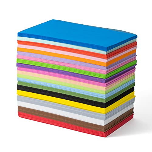 Crafare 8.5x5.5inch Colorful Foam Sheets Crafts 20 Assorted Colors 92 Pack 2mm Thick EVA Foam Sheet for School Project Supply Scrapbooking DIY Cosplay Handcraft
