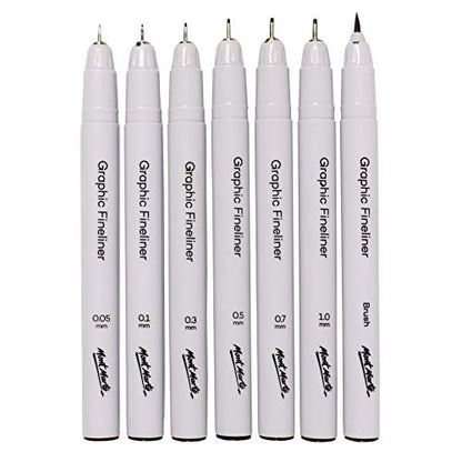 Graphic Fineliners Pens, Premium set of 7, pen0005