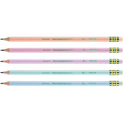 Ticonderoga® Pastel Pencils,2 Soft,Assorted Colors,Pencils,10 Count (Pack of 2) - style: 10 Count Pastel