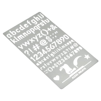 Aleks Melnyk No.34 Metal Stencils, Pyrography, Wood Burning kit 3 PCS Templates, Letters Stencils for Engraving Wood and Patterns, Alphabet and Number, Lettering, Letting, Bullet Journaling