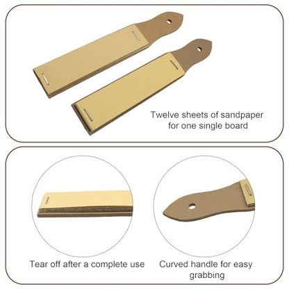 Murtenze Sandpaper Sharpener Sketch Pencil Sharpeners, 20 Pcs | Charcoal Pencil Pointer Drawing Tools, Pastel Sticks Drawing Tool, For Artists, Sketch Student, 10 Sheets/Pcs