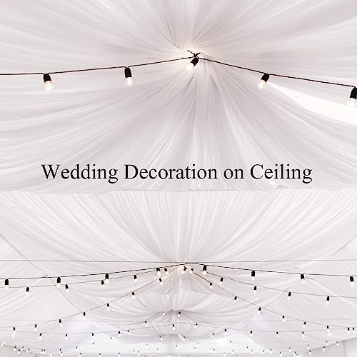 Moukeren 2 Roll Plastic Tablecloth Wedding Circus Party,White - color: White