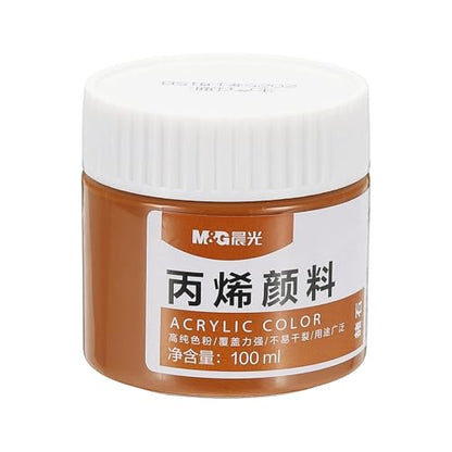 PATIKIL M&G Acrylic Paint, 3.38 Fl Oz(100ml) Matte Finish Rich Pigments Waterproof Art Painting Supplies for Fabric Canvas Wood Leather Stone Cloth, Ochre - color: Ochre