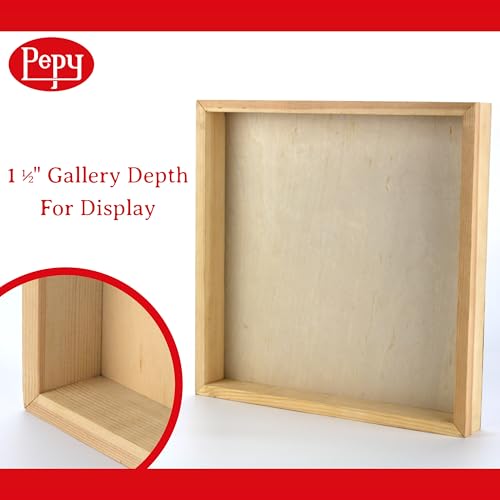 Pepy 11" x 14" Birch Wood Panels; Gallery Depth 1-1/2" Deep Cradle Artist Panel (Pack of 2)