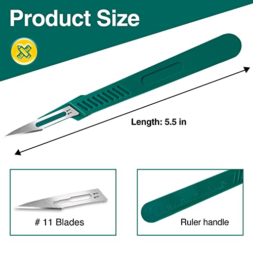 YixangDD 10 PCS Scalpel Blades with #11 Scalpels Surgical Blades - color: 10 Pcs Handle With Blades #11