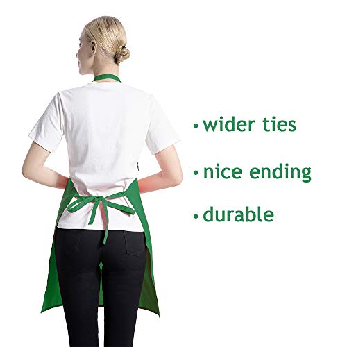Total 15 PCS Mixed Plain Color Bib Aprons Bulk for Women Men Adult with 2 Front Pockets Chef Cooking Painting Baking(12colours,15pcs) - color: 12 Mixed Colours- 15 Pcs Total