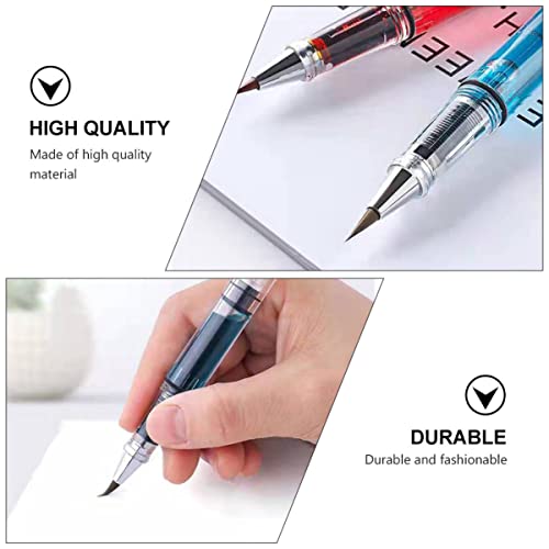 NUOBESTY 15 Pcs Refillable Watercolor Brush Pens for Calligraphy Painting Drawing with Transparent Body and Large Ink Capacity