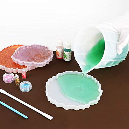 15PCS Silicone Measuring Cups Set, Mixing Cups for Epoxy, Resin Arts, Glue, Jewelry Casting Molds, Acrylic Paint Pouring, Cup Making, Waxing, Crafts, 5 Kinds Capacity(700/300/100/20/15ml) - size: X Large-700ml, 300ml, 100ml, 20ml, 15ml