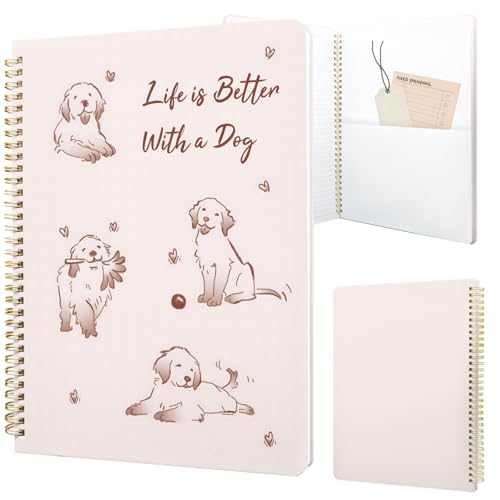Cute Spiral Notebook journal A4 Aesthetic Pretty Design for Women Girls Kawaii with Pocket, 8.5 x 11 inch, Lined, Better Dog - color: Better Dog, style: Lined