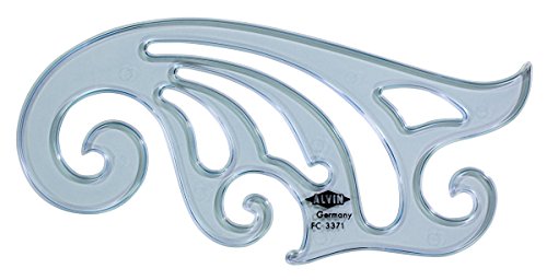 ALVIN French Curve Ruler 6.65" Model FC3371 Drafting Drawing Measuring Tool, Multipurpose for Design, Engineering, and Architecture, Great for Students and Professionals - 6.5 Inches
