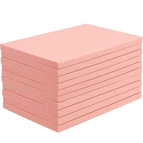 MOUYAT 10 Pack 4 x 6 Inch Pink Rubber Carving Blocks, Rubber Linoleum Block Stamp for Printmaking, Soft Rubber Crafts, DIY Craft Project - color: Pink, size: 4x6 Inch 10 PCS